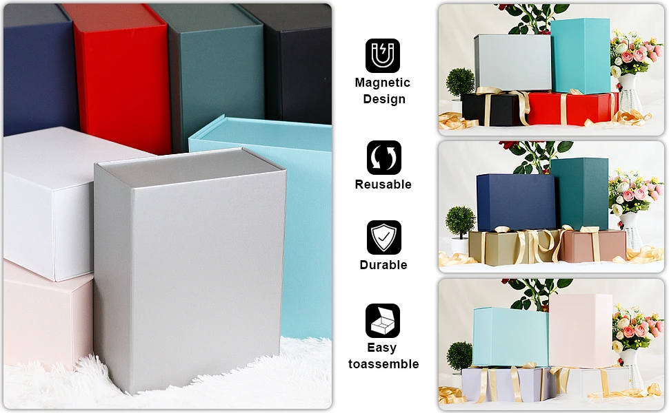 Gift Box 7.8x7x3.1 Collapsible Bridesmaid Groomsmen Proposal Box With