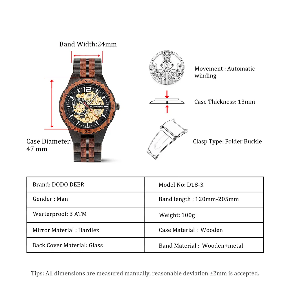 Amazon.co.jp: DODO DEER C07 Men's Women's Wooden Watch Japanese Quartz  Analog Lightweight Date Week Display with Wooden Gift Box Business Stylish  Casual Handmade Wood Watch, Women/Colorful Wood Band/Natural Wood Dial,  Bracelet Type :