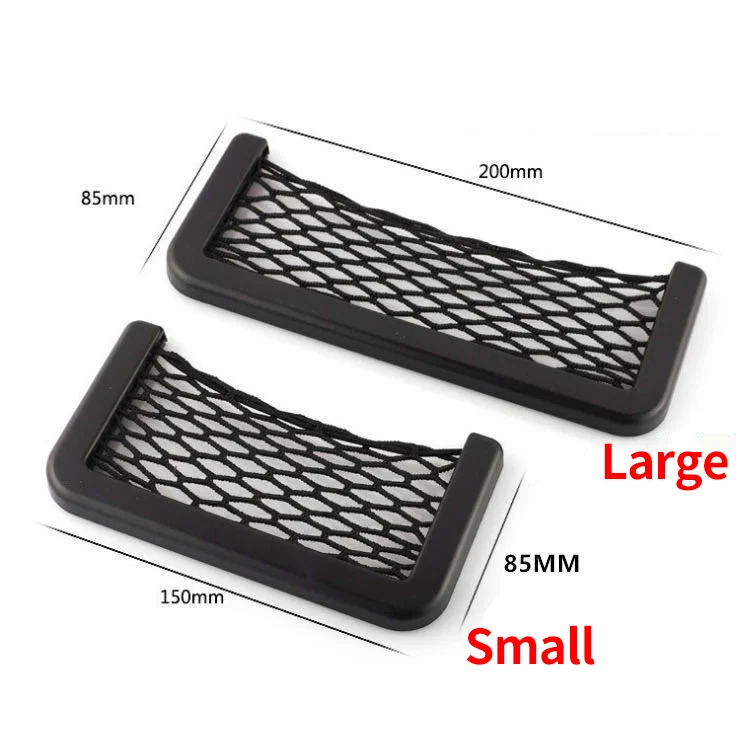 Universal Car Seat Organizer Multi-Function Mobile Phone Holder Travel-friendly ABS Nylon Plastic Mesh Storage Bag for Autos