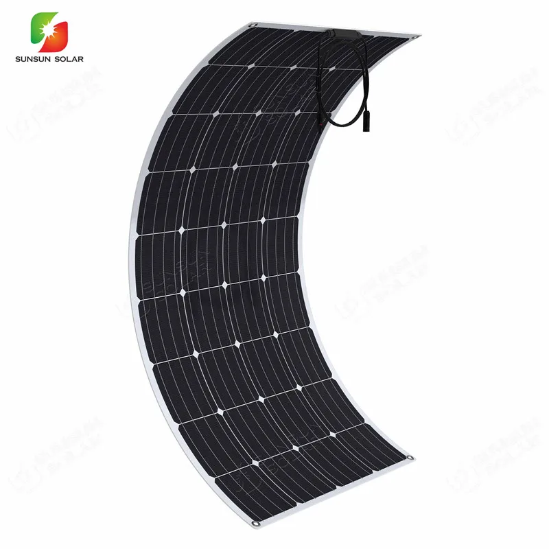 180 Вт полу-китайский высокоэффективный полностью черный морской Pv монокристаллическая Гибкая солнечная панель