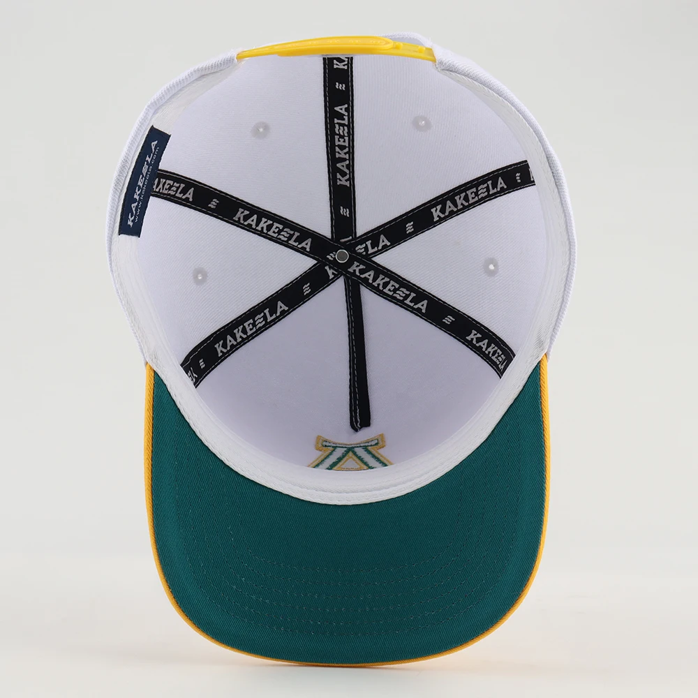 Wholesale 100% Cotton Twill 5 Panel Baseball Cap Two Tone Color With Outdoor Sports Baseball Hat Customize 3d Embroidery logo