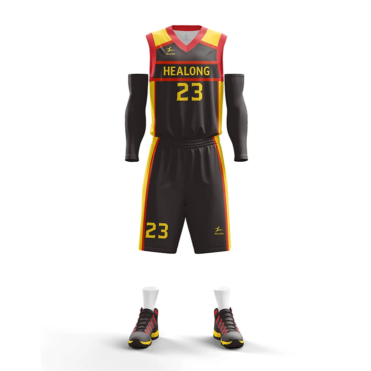 Source Basketball jersey custom sublimation basketball jersey red and black  on m.