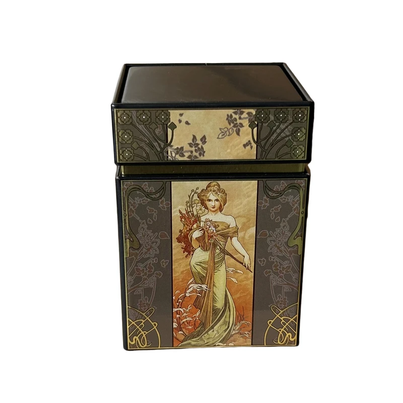 High Classic Square Tea Tin Box