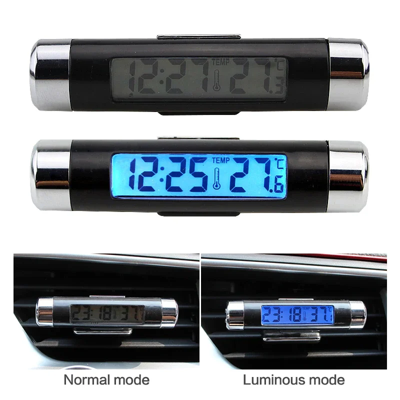 Automobile Digital Clock Thermometer Hygrometer Decoration