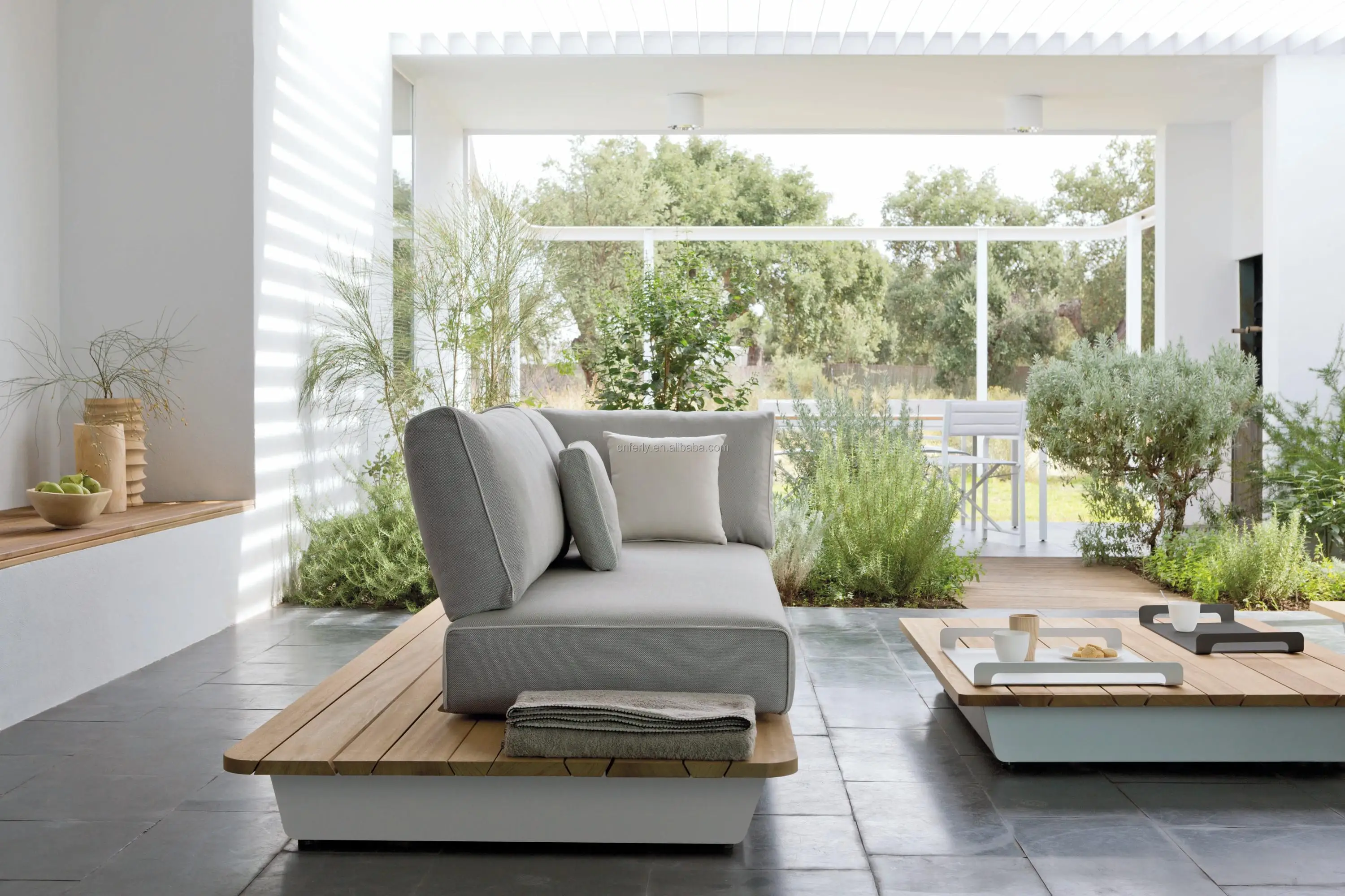 Luxury Mixed Material Outdoor Furniture Teak Outdoor Furniture Wooden