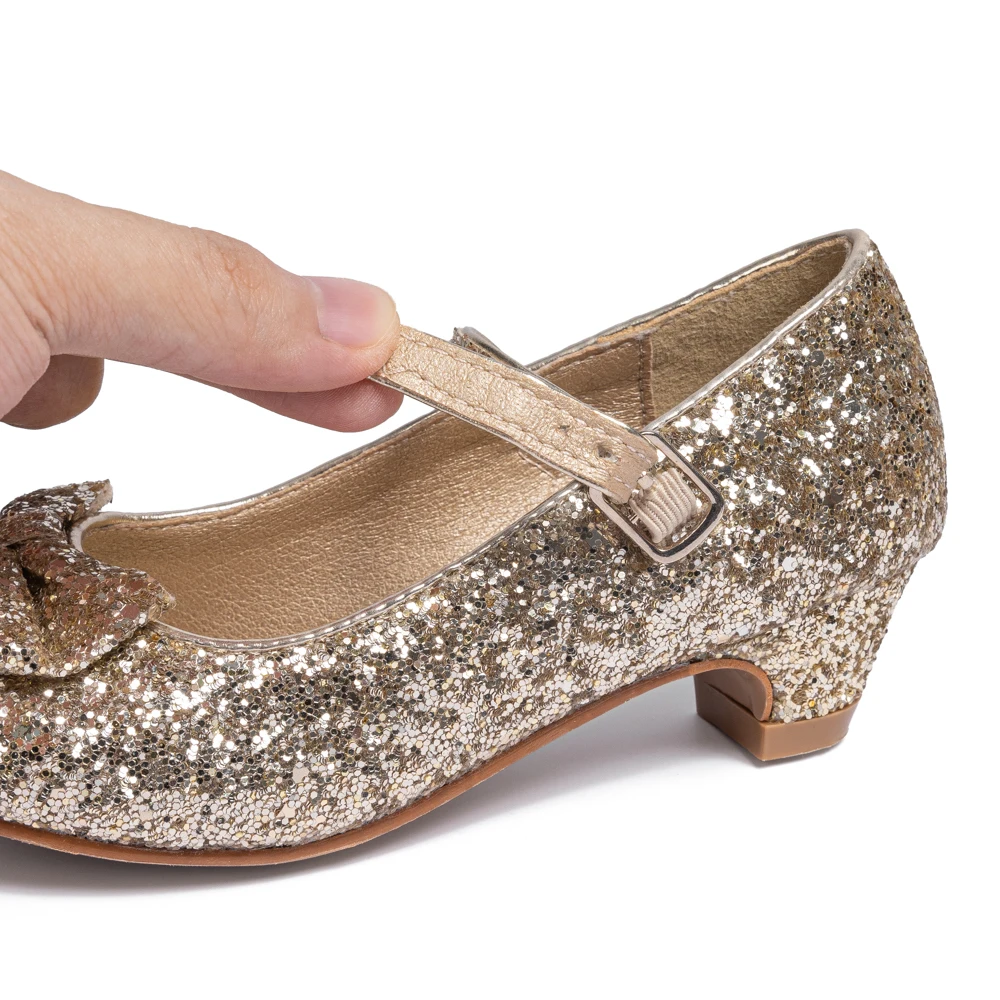 Glamorous Kids Glitter High Heels Safe Stylish Shoes