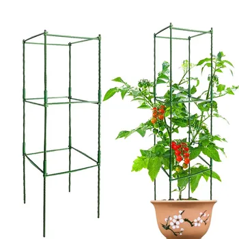 120 cm Square Tomato Cage Plant Support Pole Plant Tower Garden Sticks for Climbing Plants