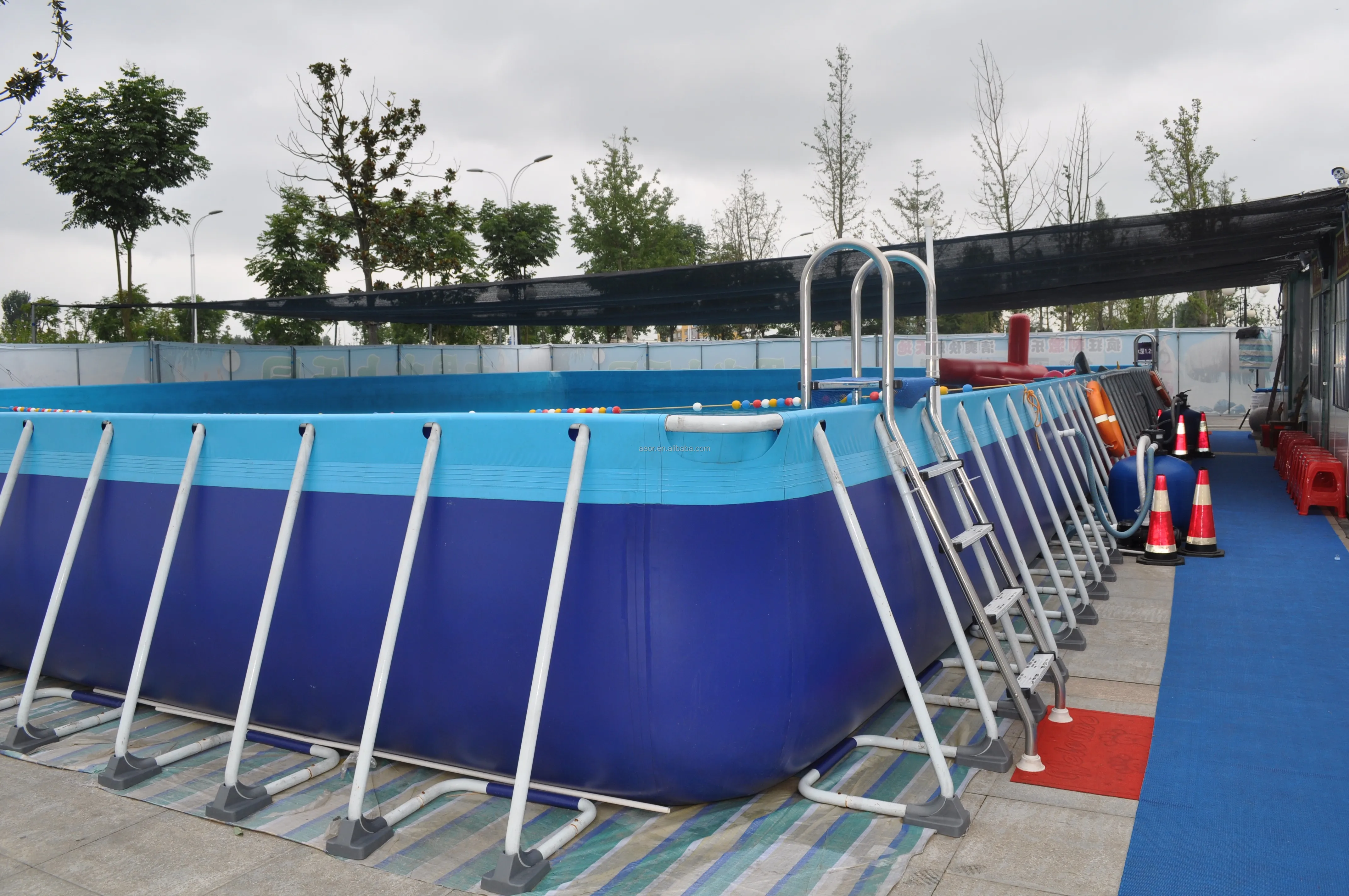 Custom PVC Outdoor Commercial Above Ground Pool Water Park Bracket ...