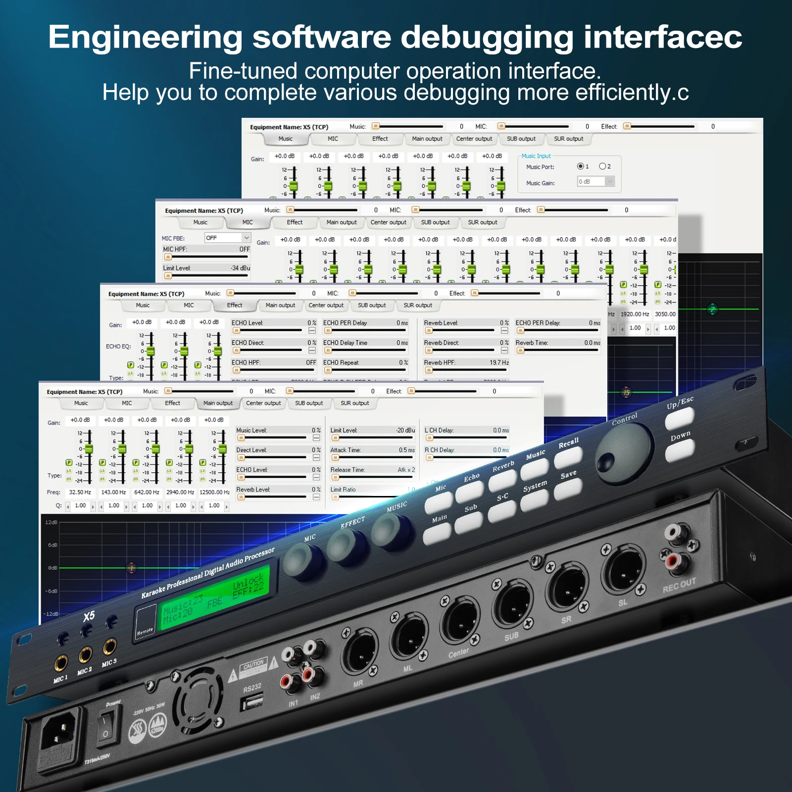 Depusheng X5 KTV Audio System - Professional Karaoke Digital