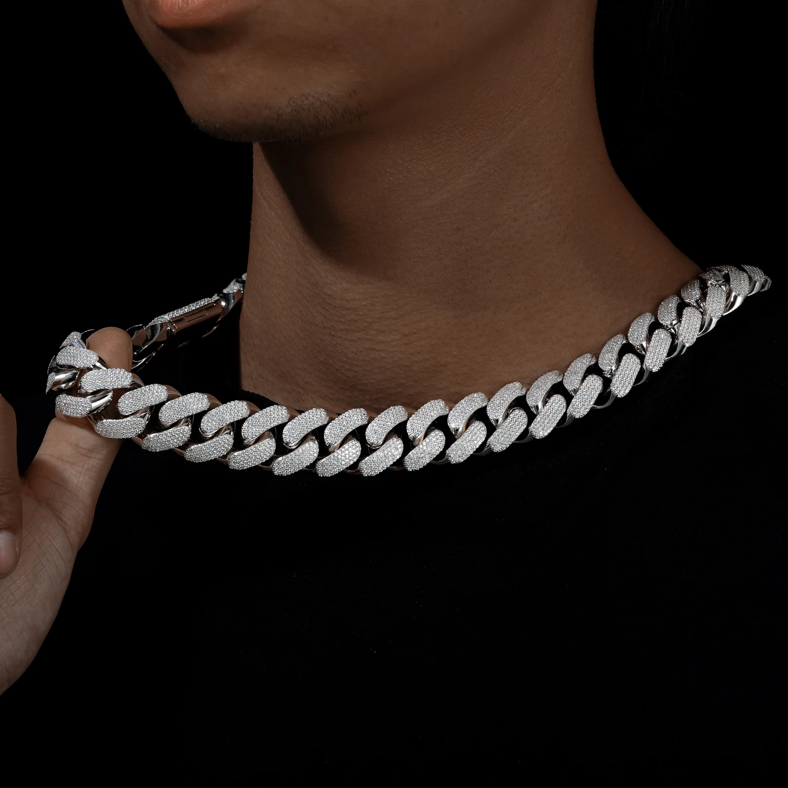 20mm Chunky Hip Hop Jewelry Necklace with Custom Logo