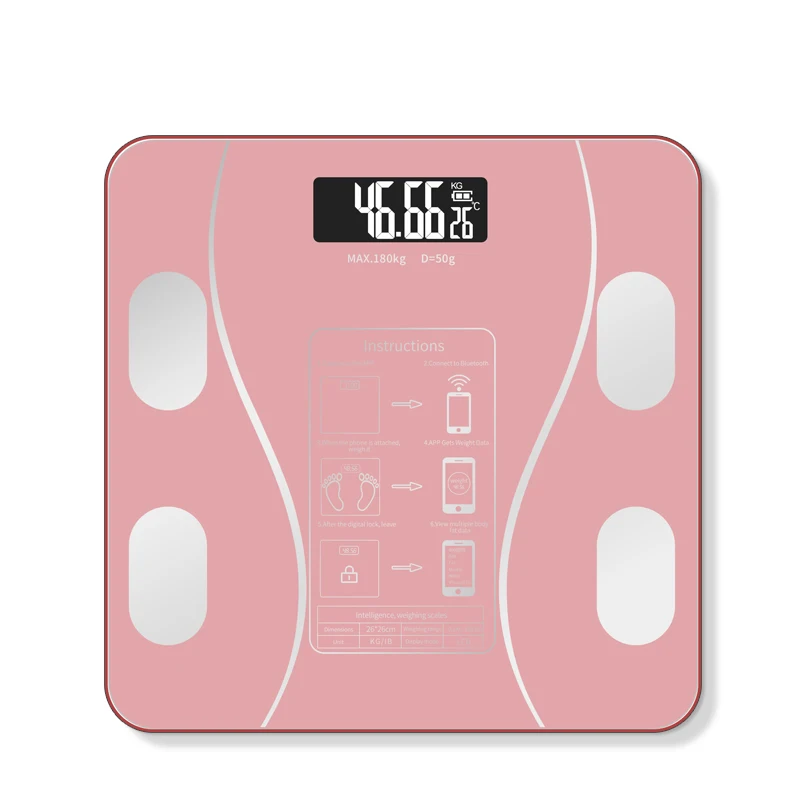 1pc Smart Digital Body Weight & Fat Scale, Bathroom Smart Weight Machine,  Body Fat Analyzer With Mobile App