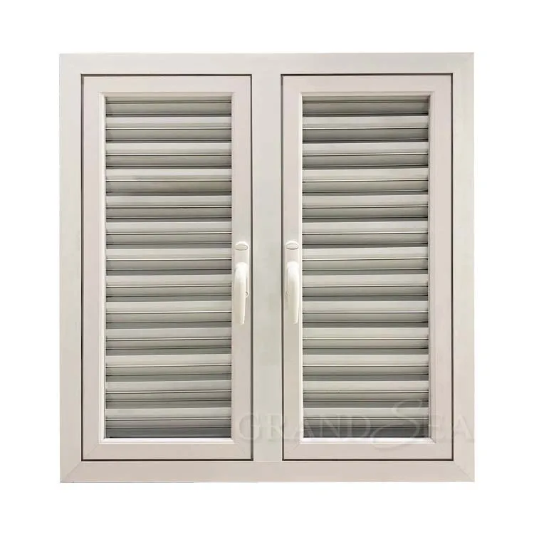 Netherlands Removable Mosquito Net Dust Proof Hurricane Impact Jalousie Window Single Glass Louver Aluminium Window for Bedroom