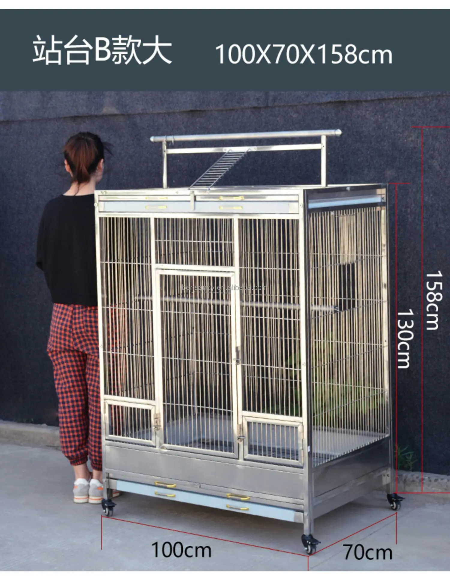Stainless Steel Large Bird Cages - Durable & Versatile