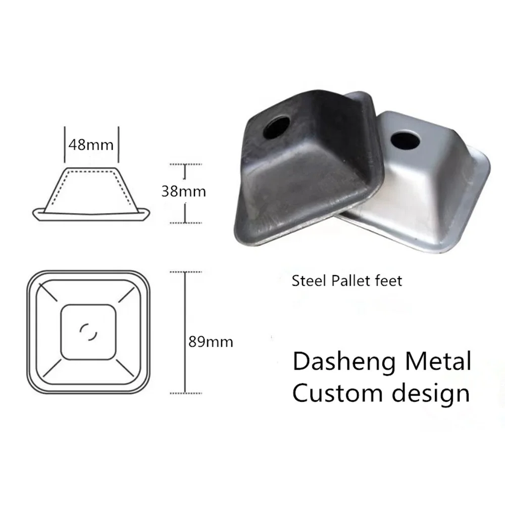 Direct Factory Custom Made Mild Steel Pallet Feet Steel Stacking Feet for Steel Pallets and Bins