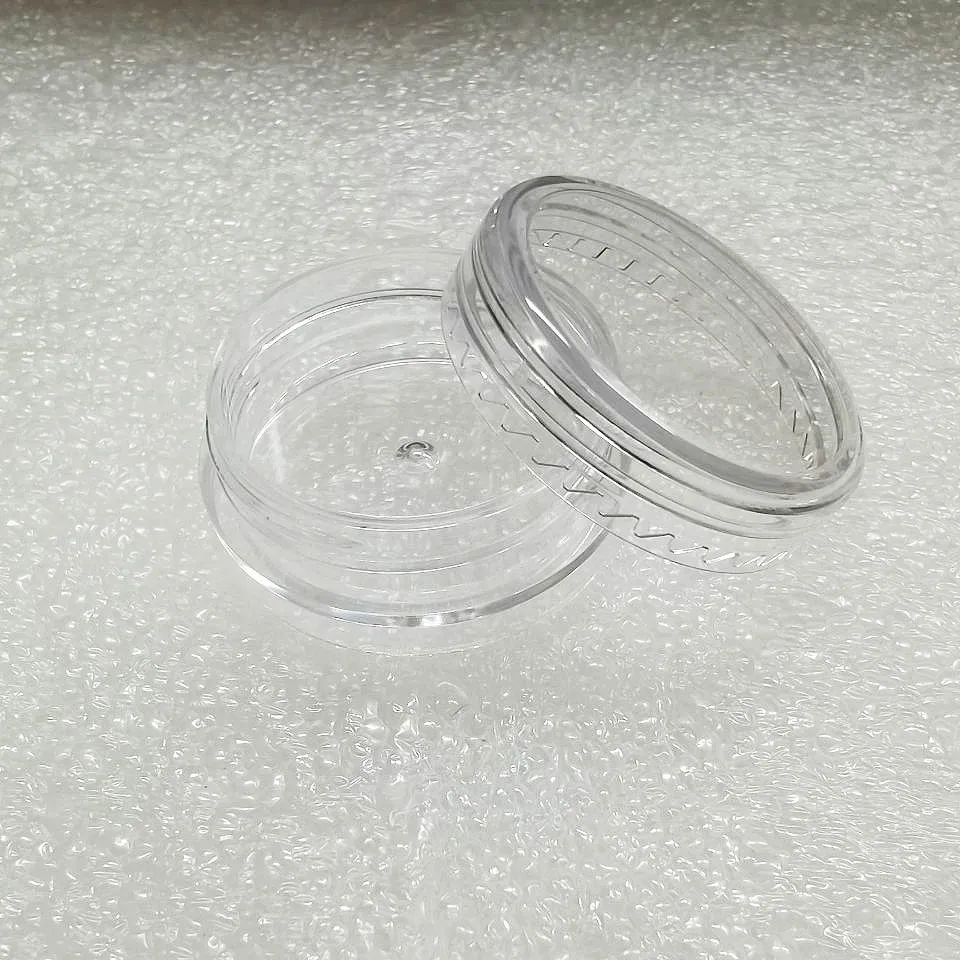 2ml 2g PS Clear Round Mini Cosmetic Colorful Sample Cream Container Lotion Jar with Lids Eye Cream Plastic Lipstick Containers