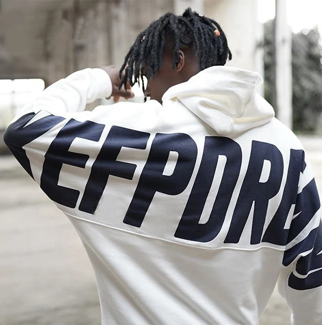 Custom Hip Pop Pullover Sweatshirt Hoodie Cotton Print Drop Shoulder Oversized Heavyweight Streetwear Hoodies