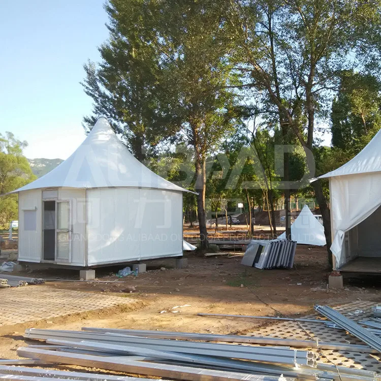 hotel glamping tents with separated shower toilet high pinnacle pvc tents camping outdoor