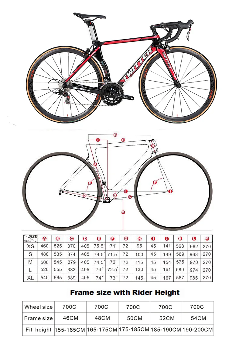 54cm bike rider height