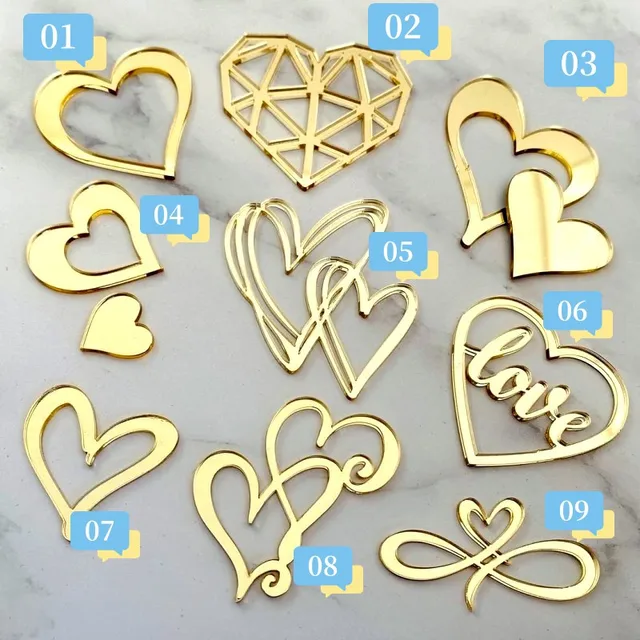 Cake top wholesale love acrylic cake decoration insert card for valentine's Day wedding top cake decoration