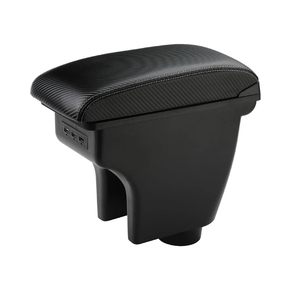 TIYPEOR Adjustable Car Armrest Storage Organizer Box with Cup Holder Front Central Lift Refit for Arm Rest