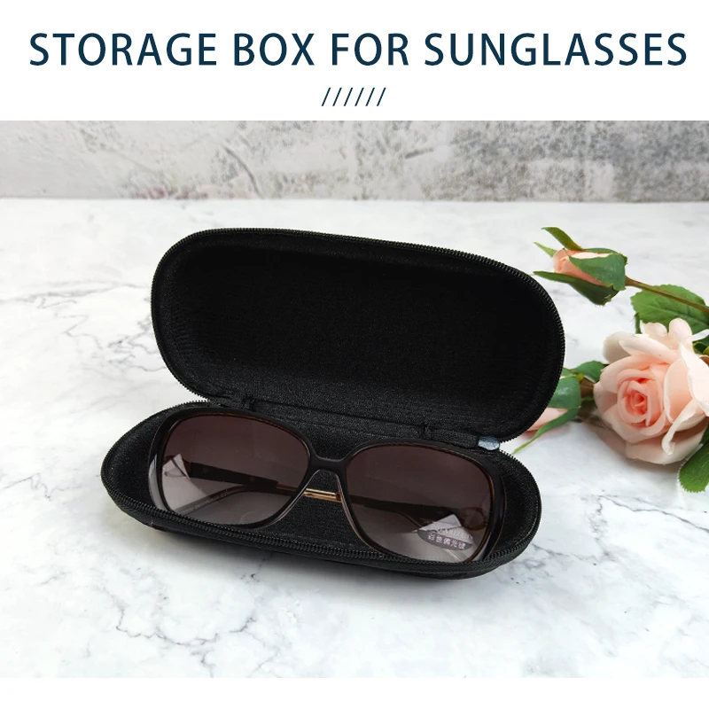 Travel Oxford Sunglasses Organizer Pouch Box Portable Eyeglasses Zipper Bag EVA Hard Glasses Case details