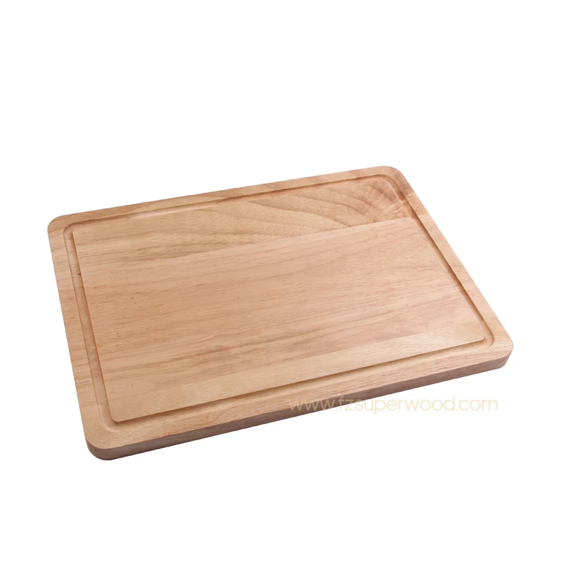 Hot Sale Rubberwood Cutting Board Chopping Blocks Rubber Wood Single