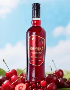 700ML B2B Cranberry Cherry Flavored Liqueur 8% ABV ODM Custom Bulk MOQ50 China Factory Bar Supermarket Café