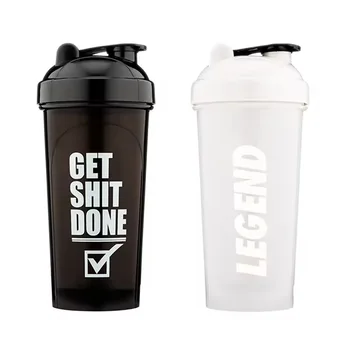 Custom Logo 500ml Shaker Bottles Plastic Sport Gym Fitness Mini Protein Shaker Bottle with Storage