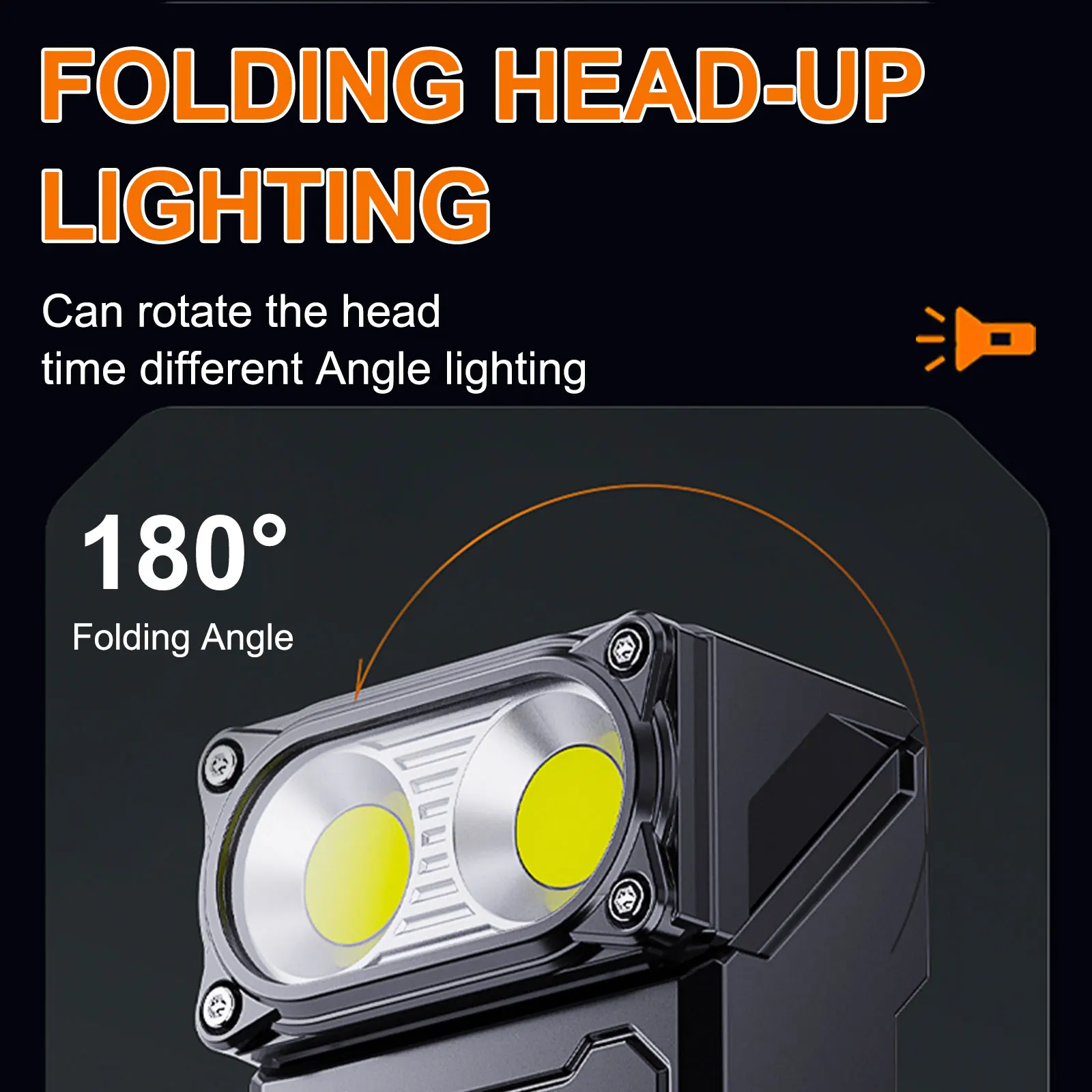 LED  Outdoor Camping Multi Tool Edc Usb Rechargeable Keychain Light Pocket Small Mini Flashlight Folding Angle
