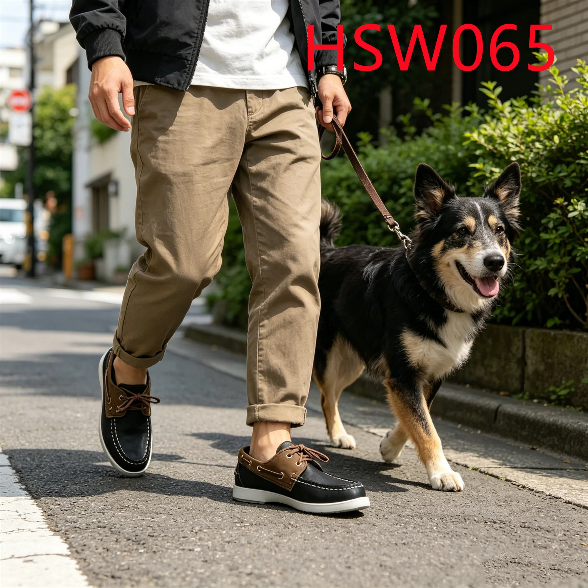 WCY,Singapore Market Popular Genuine Leather Men Loafers with Shoelace Lightweight Mixed Color Peas Shoes HSW065
