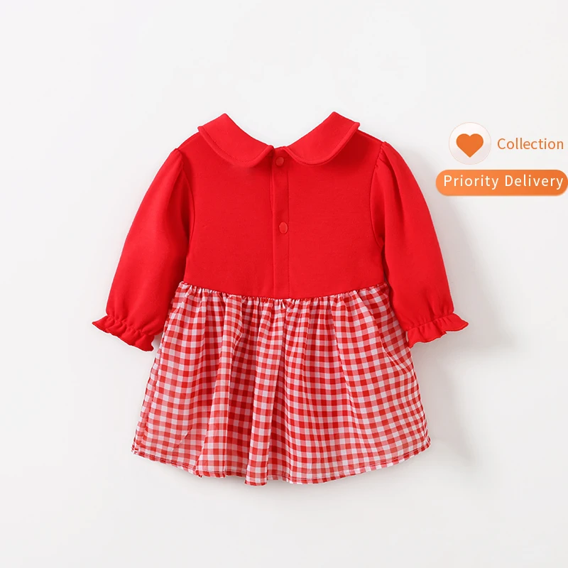 
Оптовая продажа, Европейский стиль, клетчатое платье для девочек, детское винтажное платье для осени, детское платье 