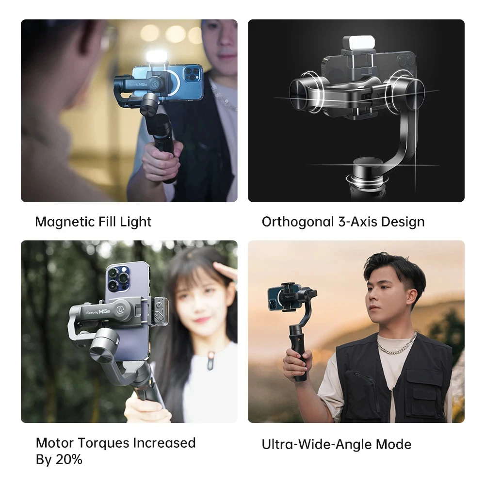 Hohem ISteady Mobile Plus 2024 Smartphone Android Gimbal 3-axis Handheld Stabilizer ISteady M5S KIT Gimbal