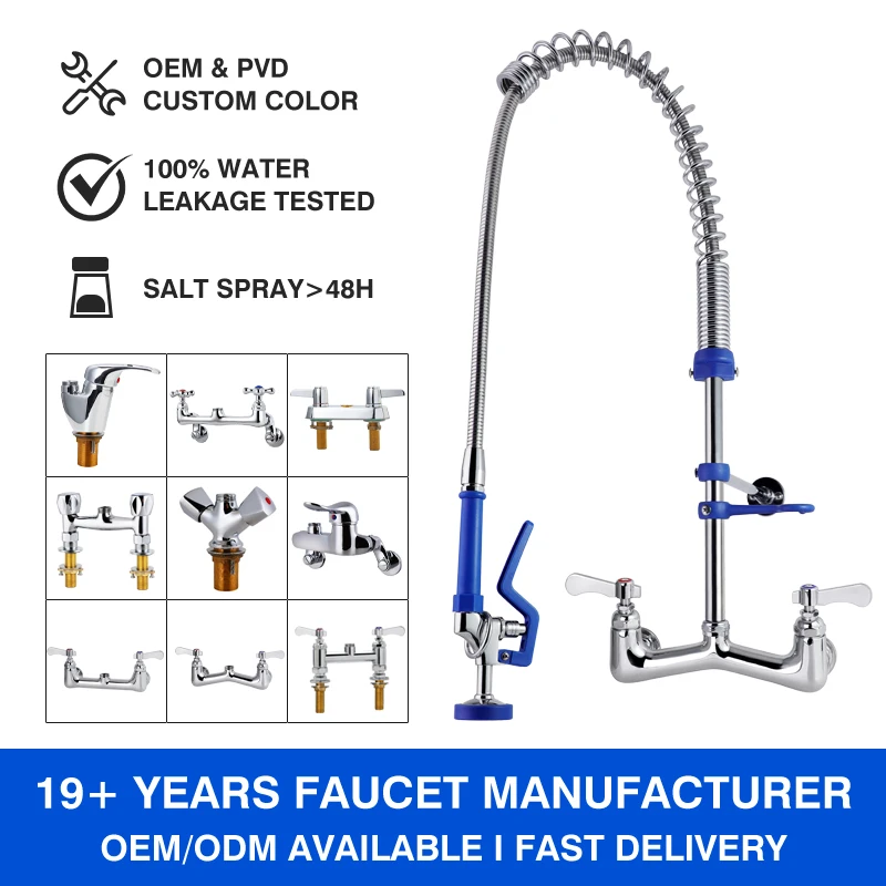 Wholesale Commercial Kitchen Faucets Taps 1823Gram Brass High Quality Spot Sink Faucet Pull Down Rotating Kitchen Faucet supplier