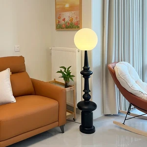 Modern Italian Style Retro Ins Fashion Bedside Floor Lamp Simple Wooden-like LED Light Source Iron E27 for Bedroom Living Room