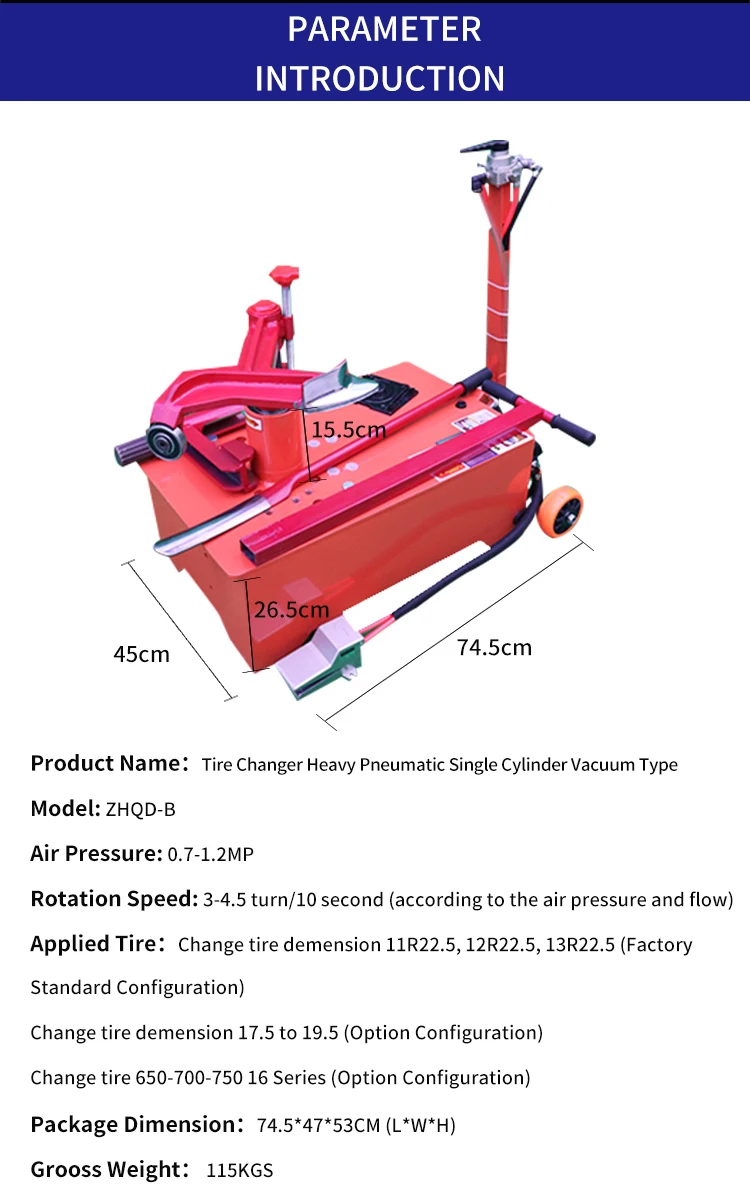 engineering vehicle tyre remove machine