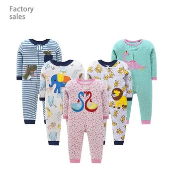 Factory Wholesale Cotton Baby Clothes Long Sleeve Zippers baby jumpsuits