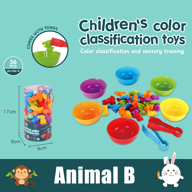 Math Kid Game Early Education Cognitive Toys Montessori Teaching Toys Rainbow Counting Set Educational Toys