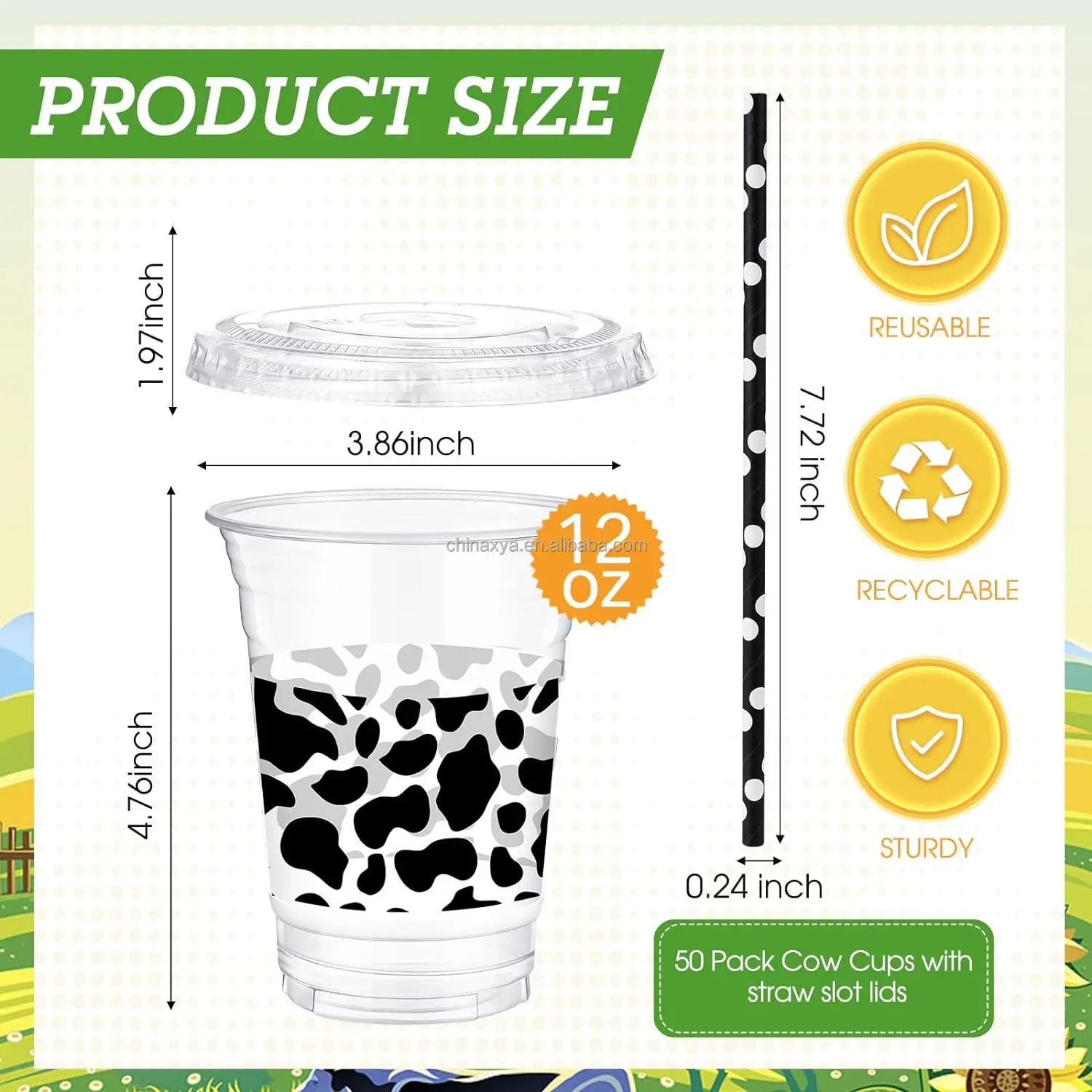 Custom LOGO Printed Clear Disposable Plastic PET Ice Coffee Juice Milkshake Boba Milk Bubble Tea Cup With lids manufacture