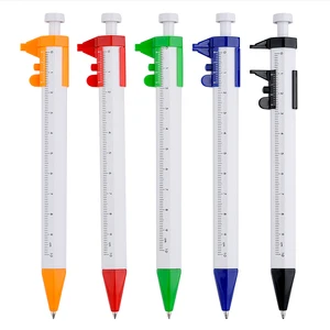 Popular Multi Function Novelty Promotional Pen Creative Fancy Plastic Vernier Caliper Tool Ruler Ball Pen