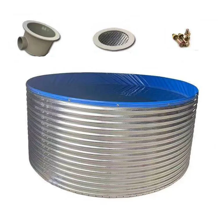 Commercial Circular Galvanized Steel Fish Farming Tank With Pvc Lining