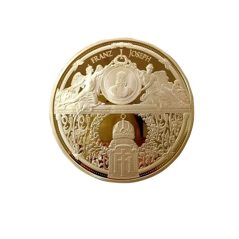 Folk Crafts Souvenir Collector Custom UV Printing Metal Doge Coin 1oz Fine Gold Coin