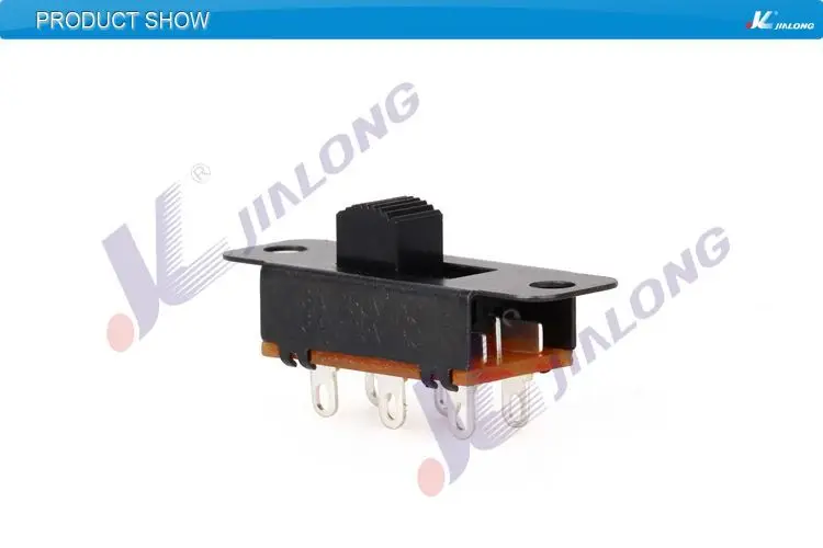 SS-22G26 2-Position 6-Pin 2P2T Slide Switches 2-Way On/Off Switch With 0.5A 50VDC  Max Voltage KC Certified
