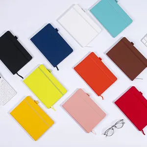 New Choice Custom Notebook PU Hardcover 96 Sheets A5 Size Loose-leaf Binding Agenda Planner Dairy Journal with Elastic Band