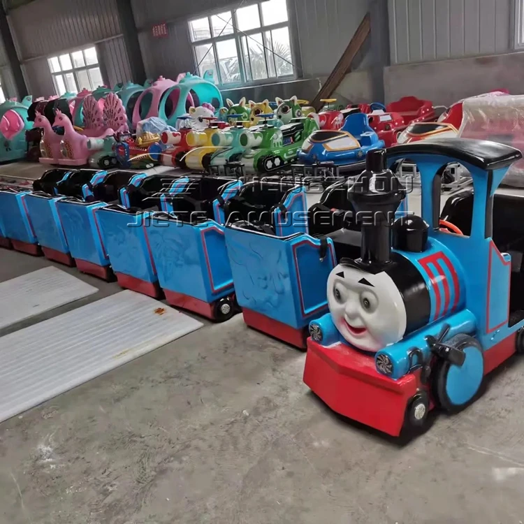 Popular Colorful kids electric thomas small train track amusement park train rides for sale