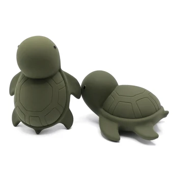 Green Little Turtle Safe And Environmentally Friendly Organic Latex Bath Toys For Children