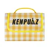 1.5*2m - Yellow checkered pattern [Can seat 4-6 people]
