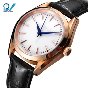 Luxury Custom Unisex Stainless Steel Water Resistant Analog Watch with ETA Movement Rubber Band Glass Dial Private Label