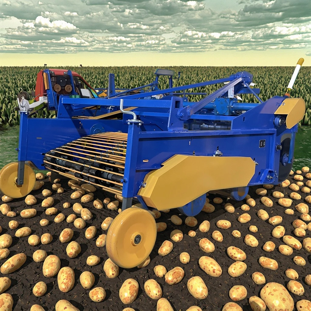 Efficient Potato Harvester Machine Automatic Potato Harvesting Equipment Heavy-Duty Potato Digger Large Farm Harvesting Machine