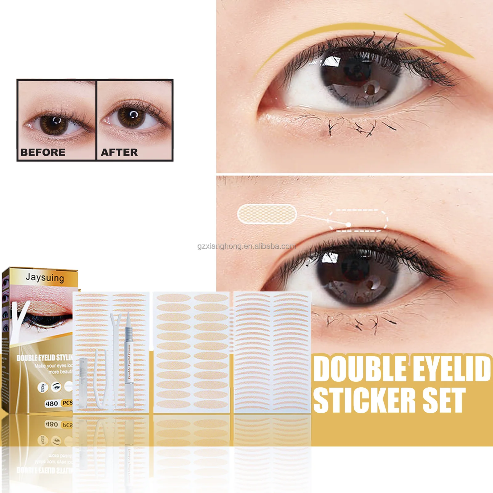 Double Eyelid Stickers Shaping Cream Lasting Natural Non Marking