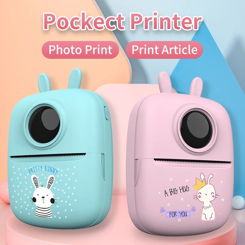 D7 Pocket Mini Printer Portable Bluetooth Thermal Printer Mobile Wireless Label Receipt Sticker Photo Printer